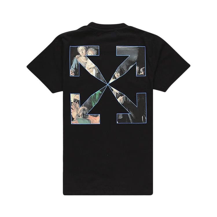 Off-White Caravaggio Painting Shorts-Sleeve Slim T-Shirt Black