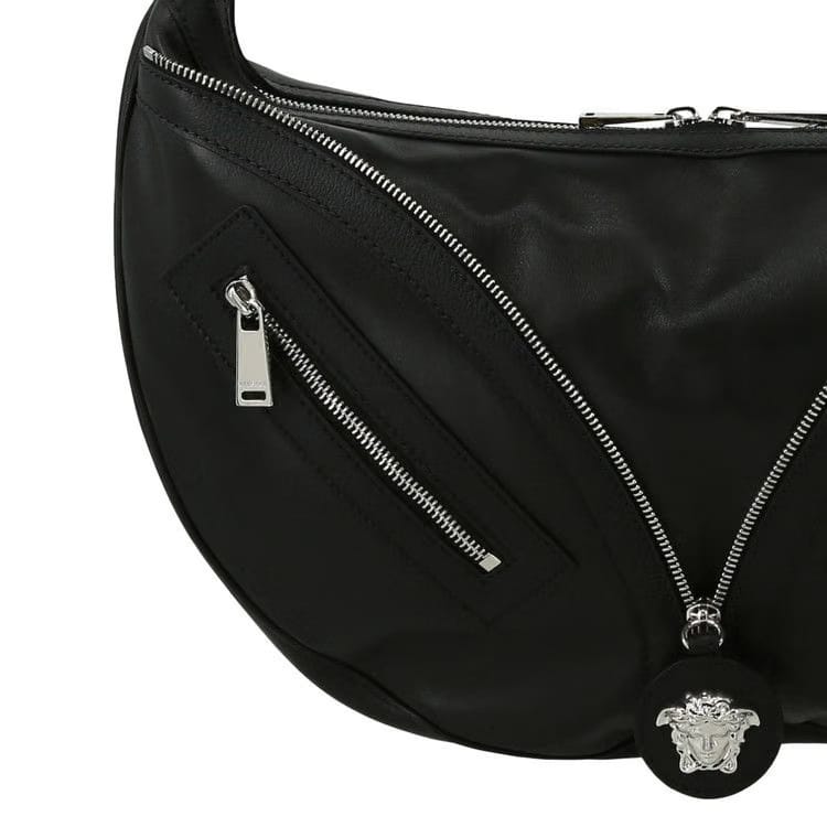 Versace Repeat Hobo Bag Black/Palladium