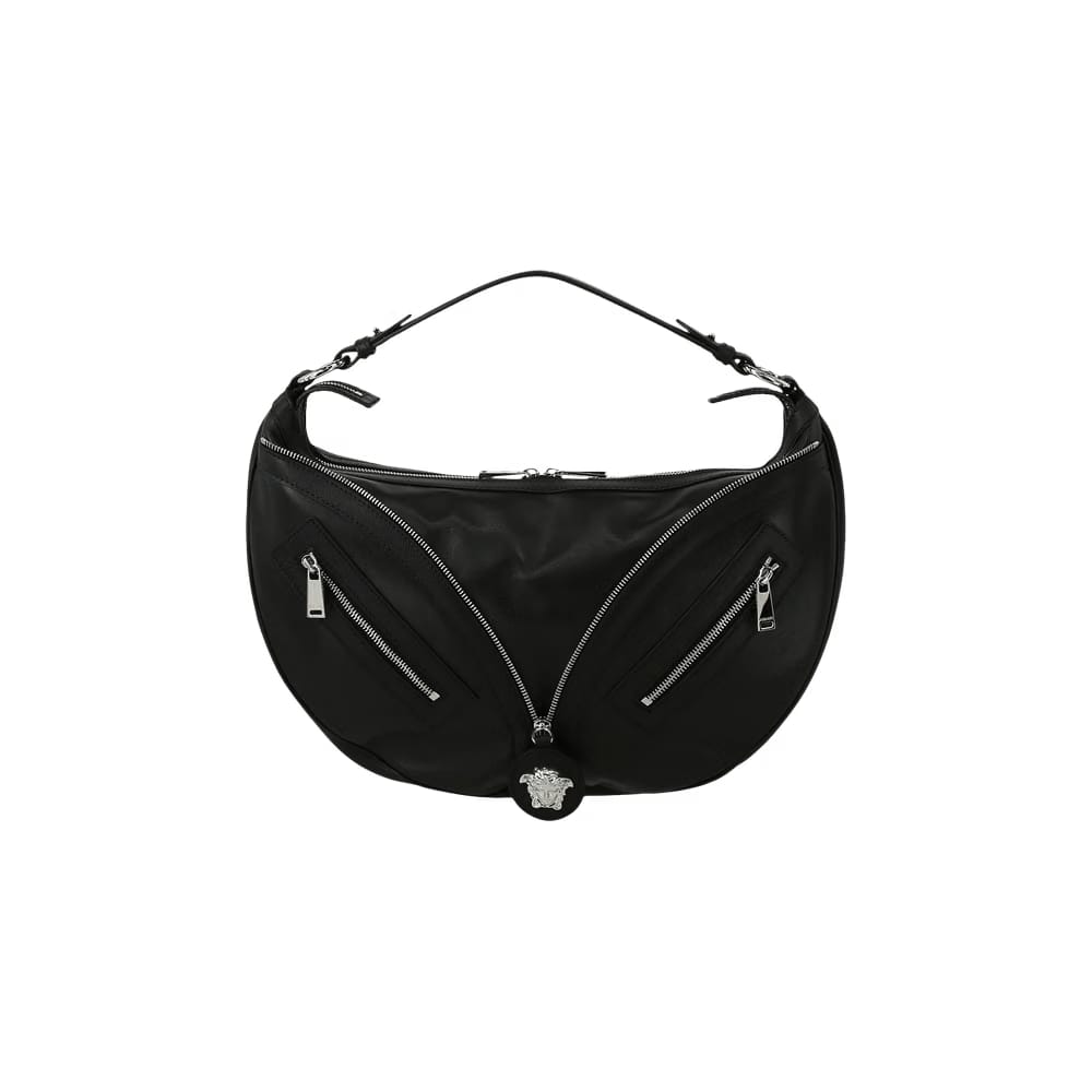 Versace Repeat Hobo Bag Black/Palladium