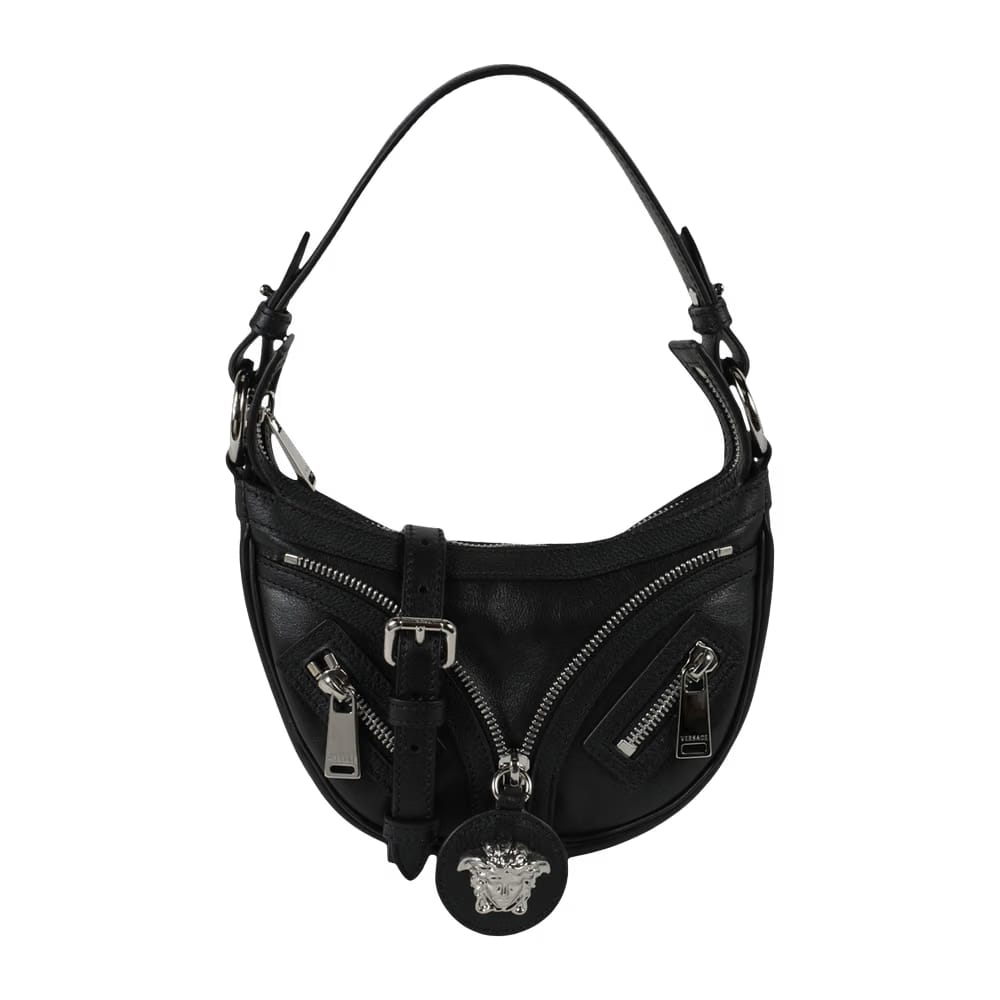 Versace Mini Repeat Shoulder Bag Black/Palladium