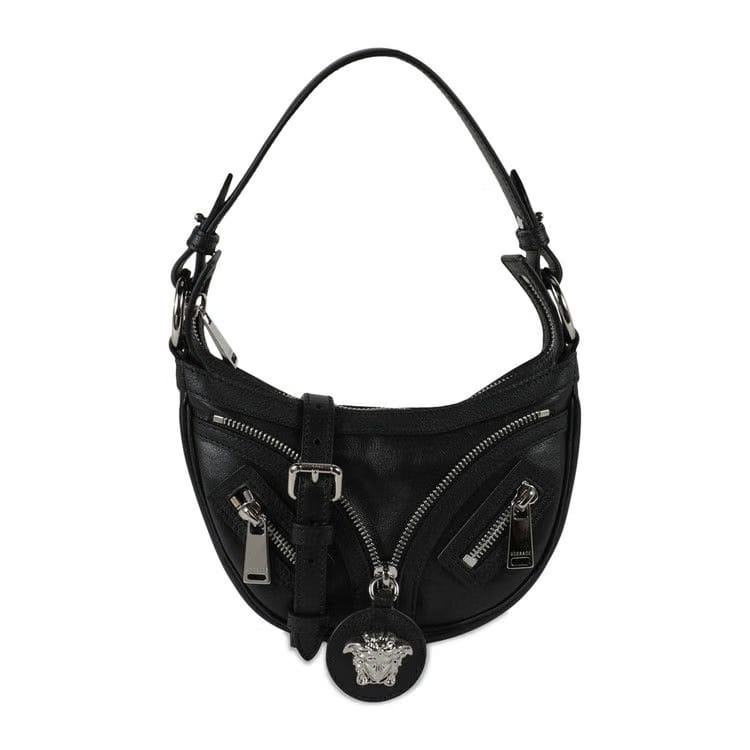 Versace Mini Repeat Shoulder Bag Black/Palladium