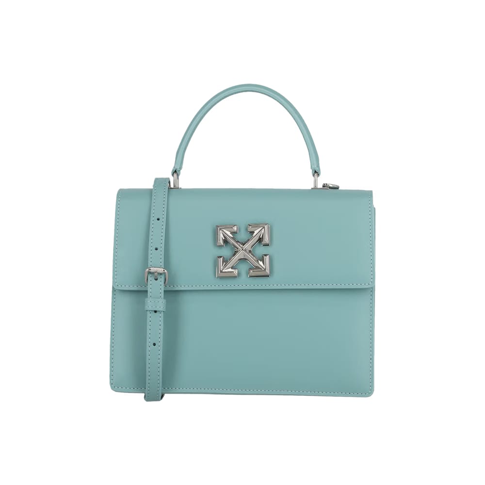 Off-White Jitney 2.8 Leather Shoulder Bag Light Blue