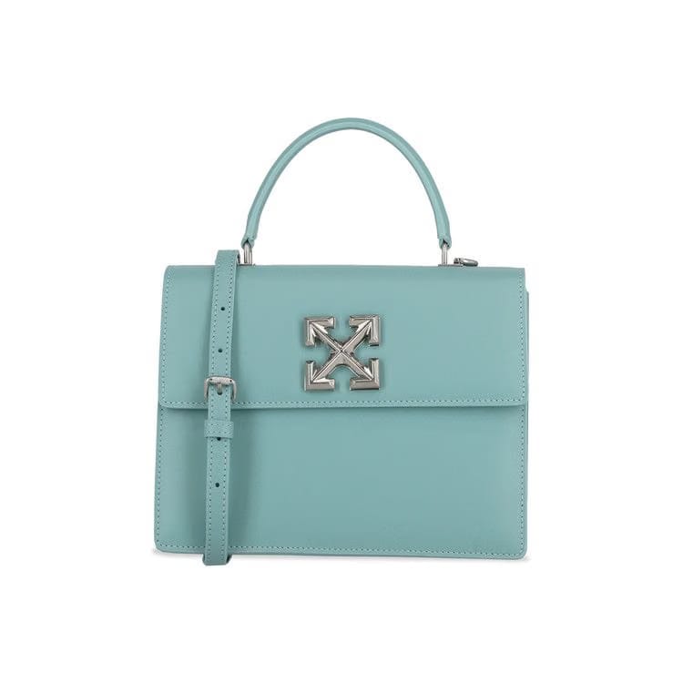Off-White Jitney 2.8 Leather Shoulder Bag Light Blue