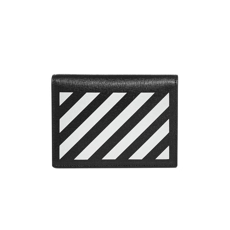 Off-White Diag Leather Mini Pouch Bag Black/White