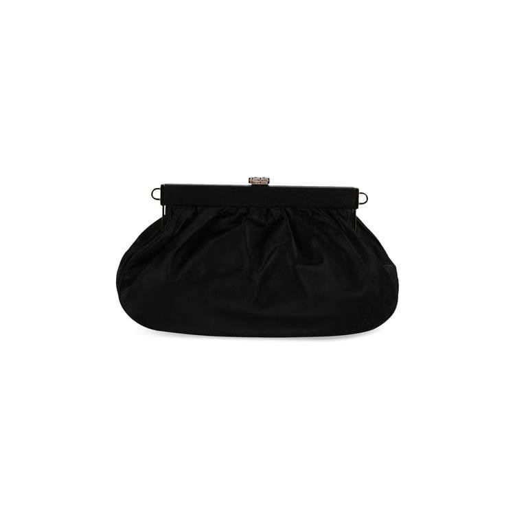 Versace Satin Crystal Medusa '95 Clutch Black