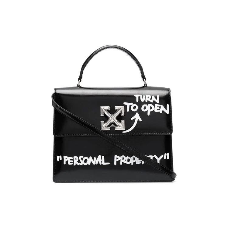 Off-White Quote Jitney 2.8 Shoulder Bag Black