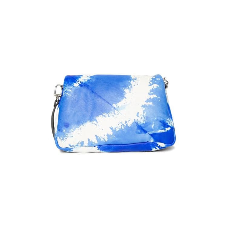 Off-White Nailed Slouchy Clutch Blue/Beige