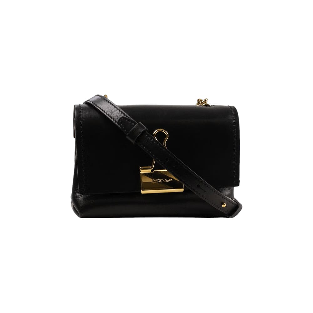 Off-White Binder Clip Small Crossbody Bag Black