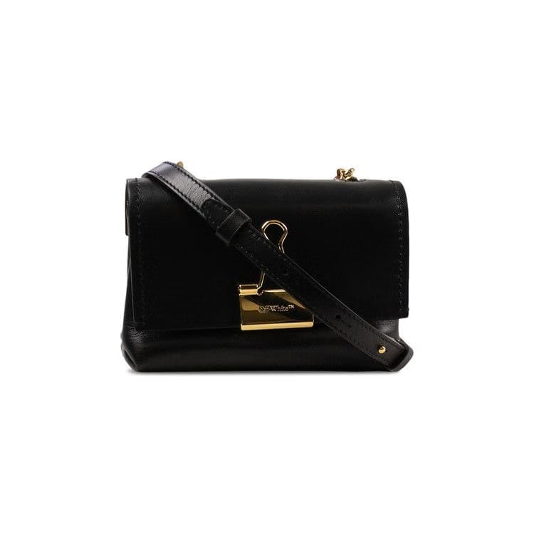 Off-White Binder Clip Small Crossbody Bag Black