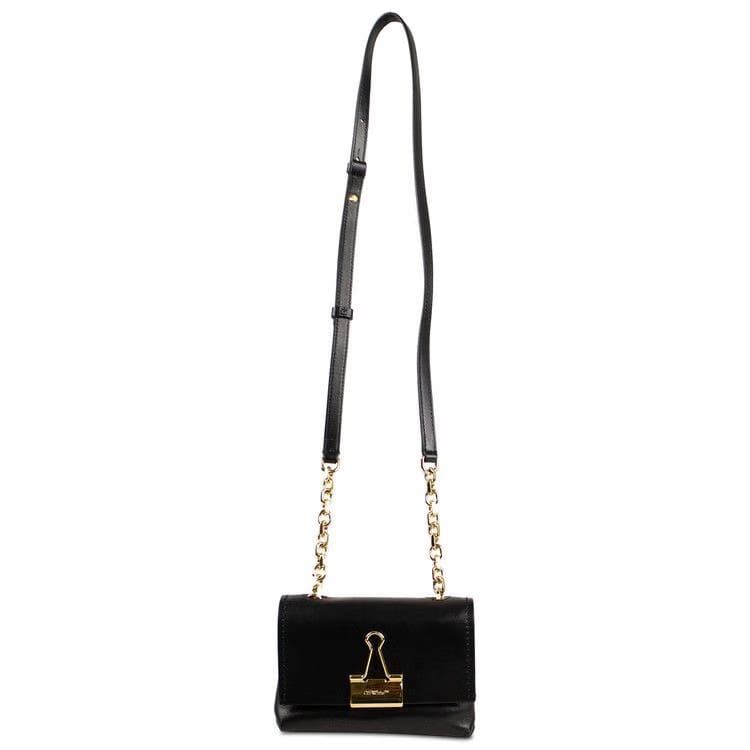 Off-White Binder Clip Small Crossbody Bag Black