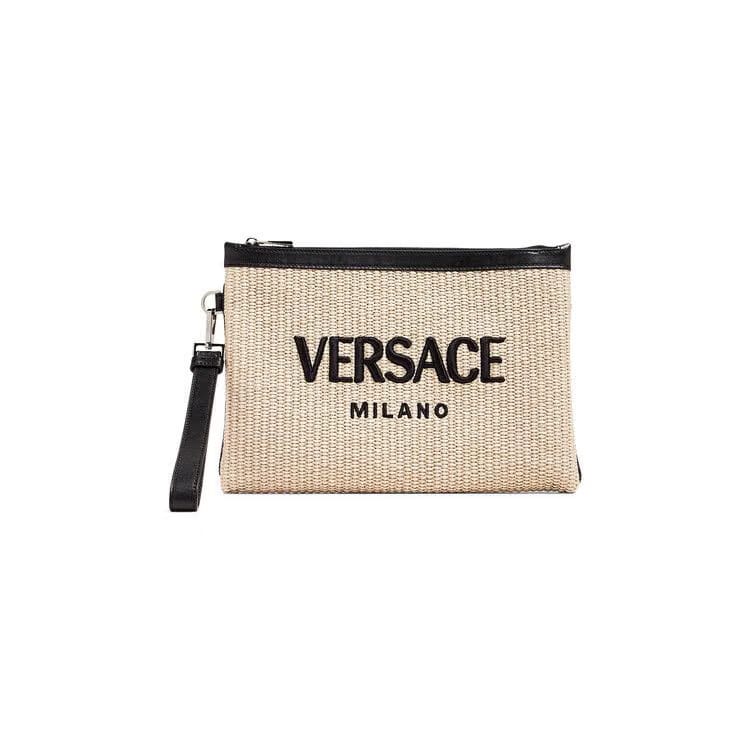Versace Medusa Biggie Pouch Natural/Black/Ruthenium