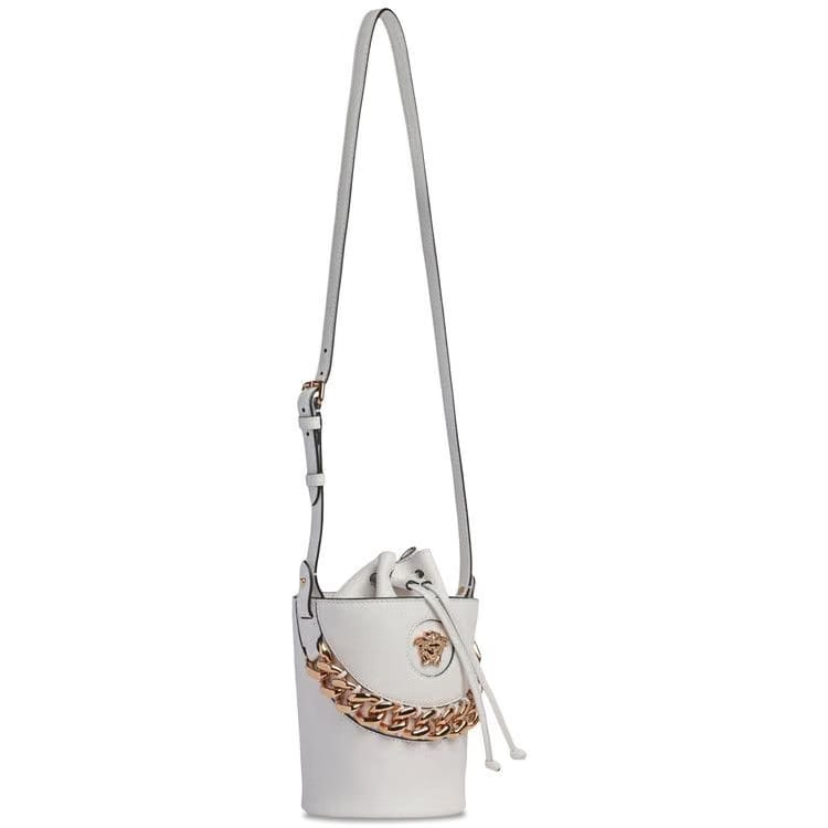 Versace LA Medusa Bucket Bag White