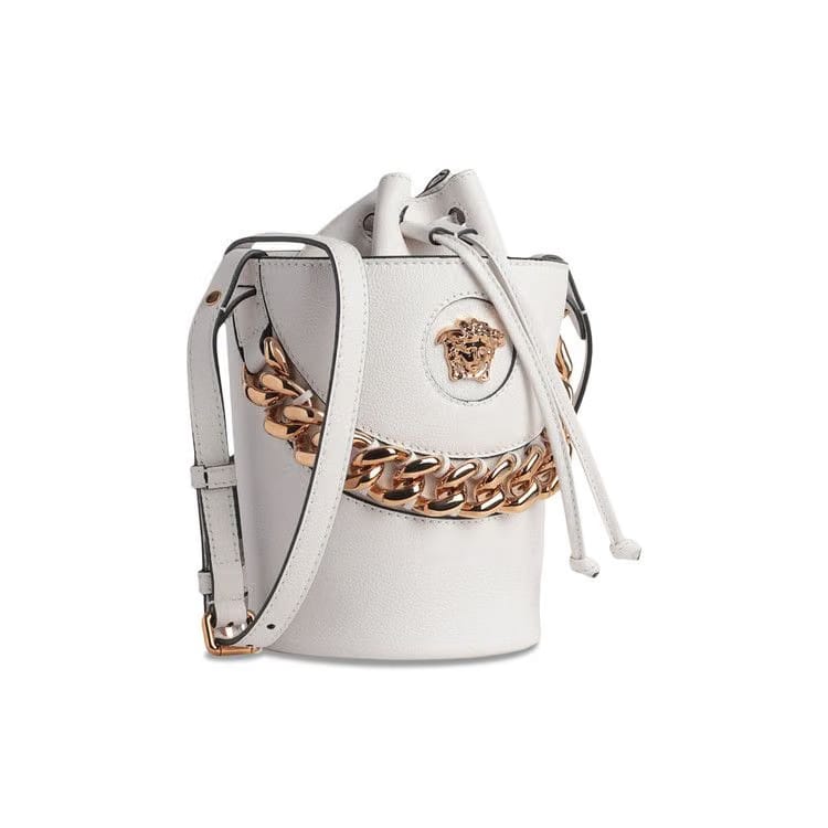 Versace LA Medusa Bucket Bag White