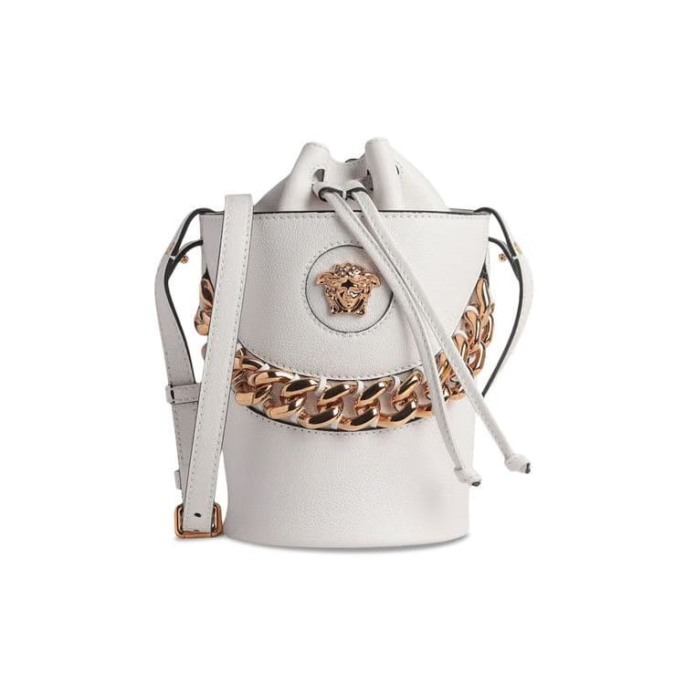 Versace LA Medusa Bucket Bag White
