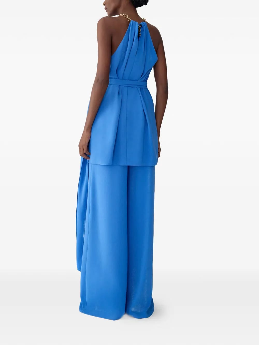 high-waist pleated wide-leg pants