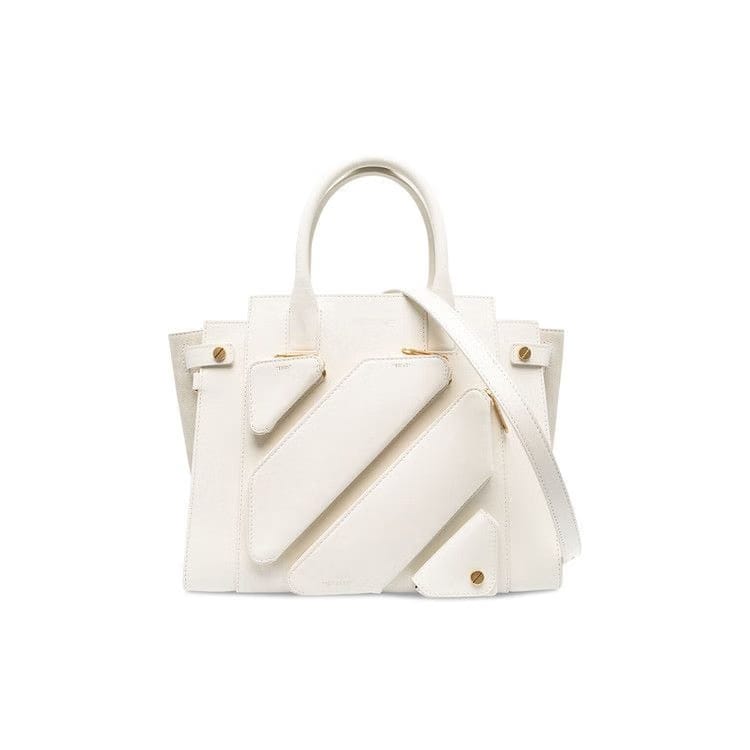 Off-White Large City Leather Tote Bag White