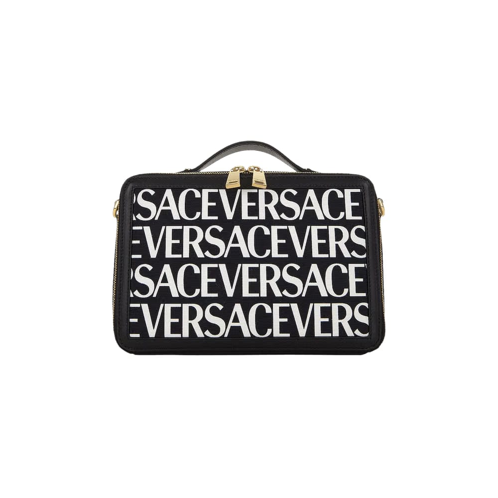 Versace Messenger Bag Black/White/Versace Gold