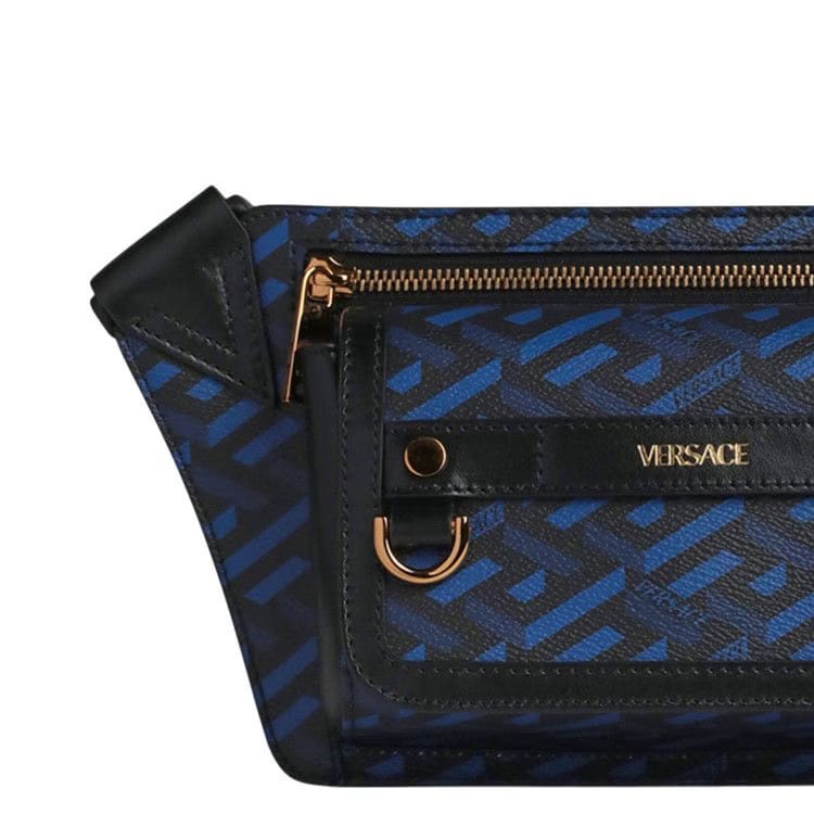 Versace La Greca Signature Belt Bag Blue