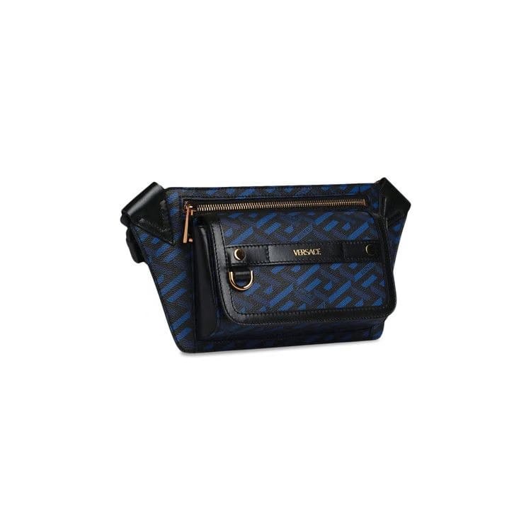 Versace La Greca Signature Belt Bag Blue