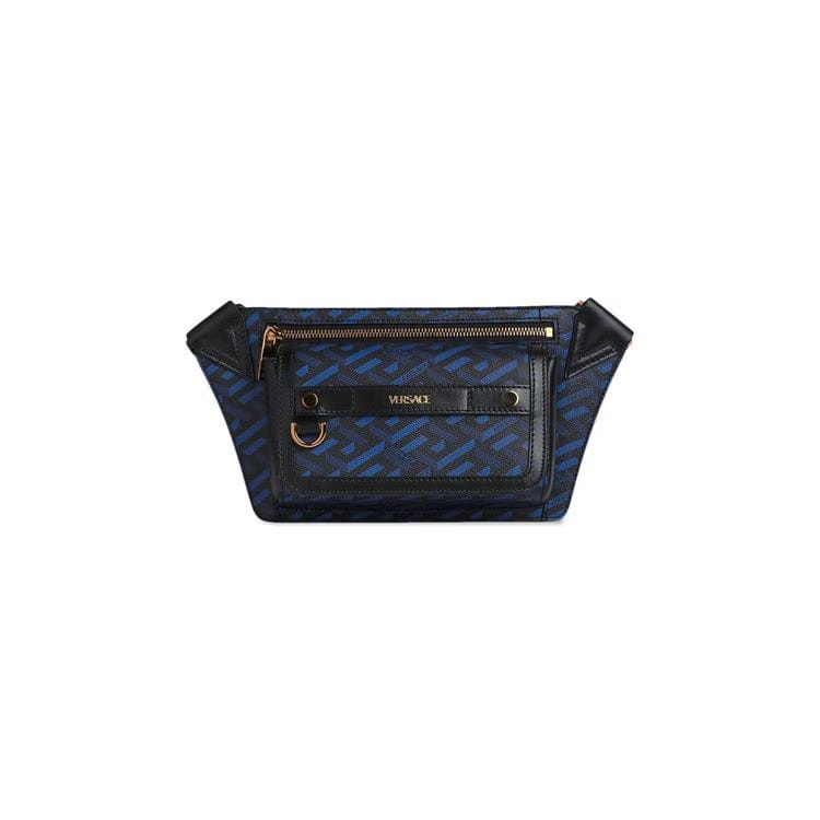 Versace La Greca Signature Belt Bag Blue