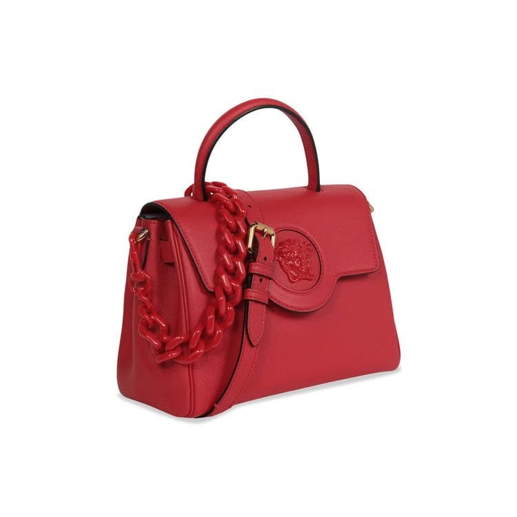 Versace La Medusa Shoulder Bag Bright Red