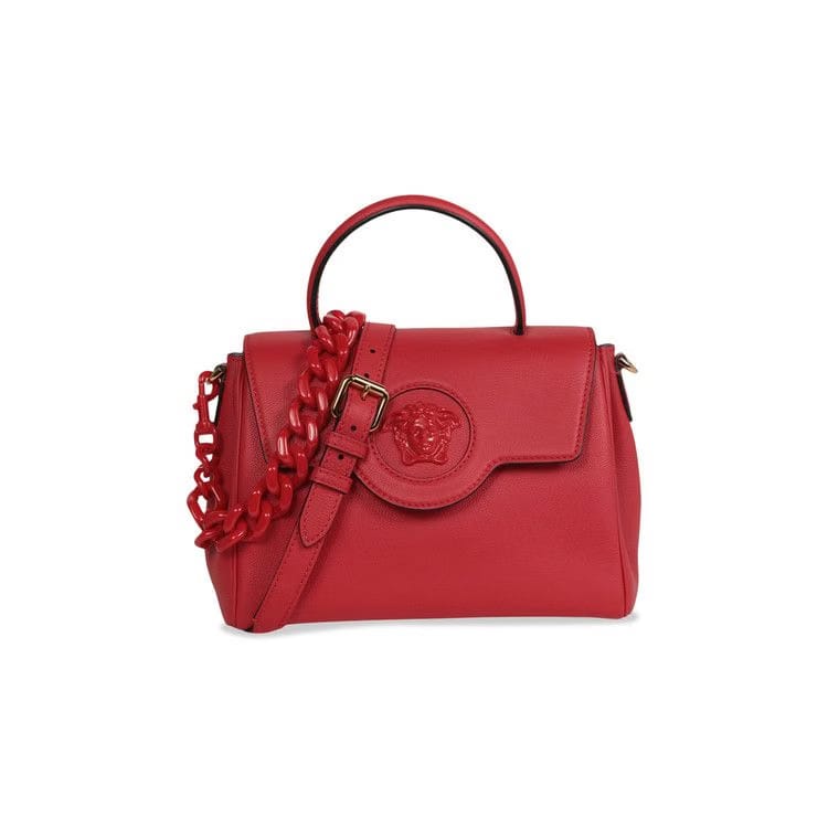 Versace La Medusa Shoulder Bag Bright Red