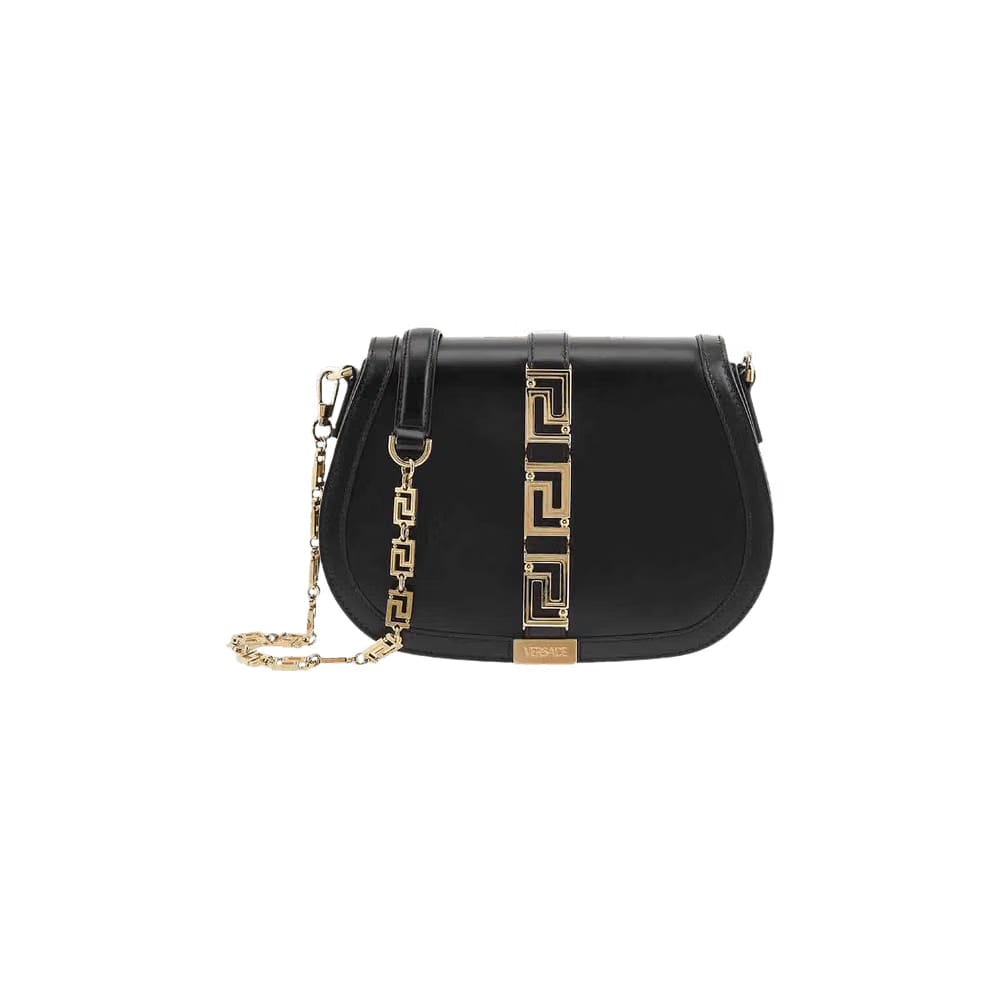 Versace Greca Goddess Shoulder Bag Black