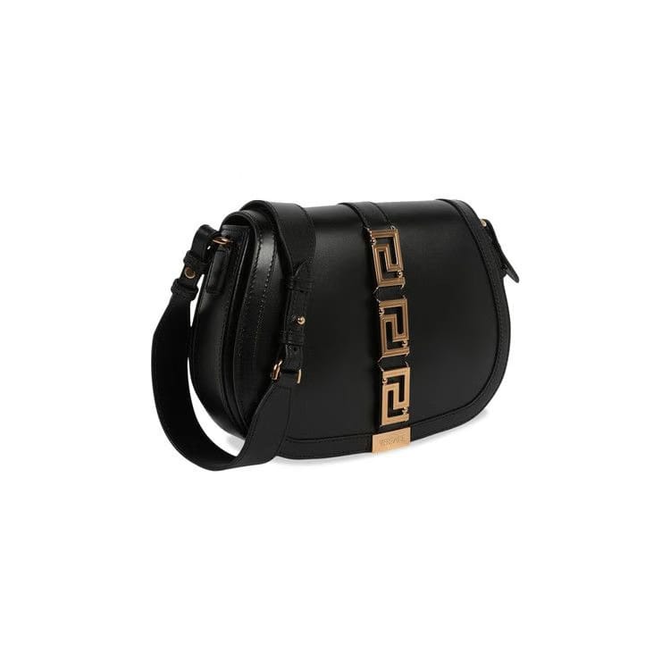 Versace Greca Goddess Large Shoulder Bag Black Gold