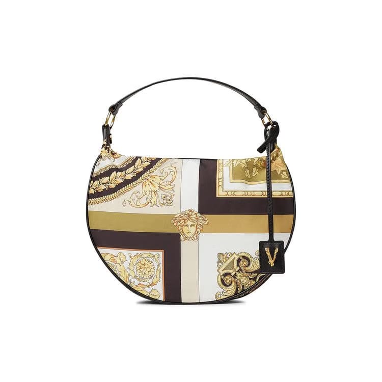 Versace Mixed Print Hobo Bag Black/Multicolor/Versace