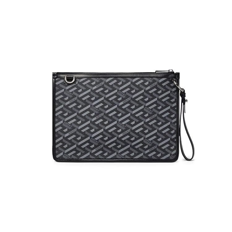 Versace La Greca Signature Pouch Black/Grey