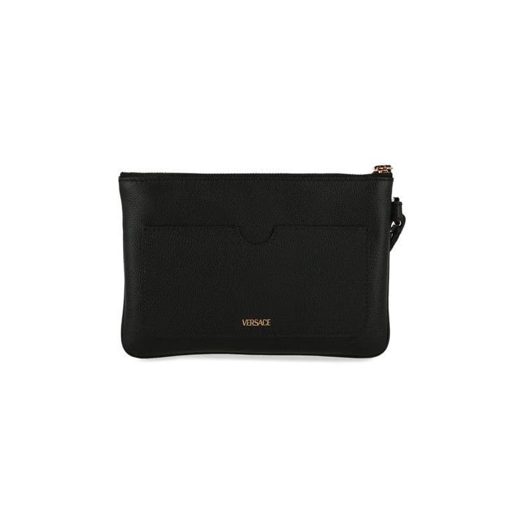Versace La Medusa Leather Pouch Black