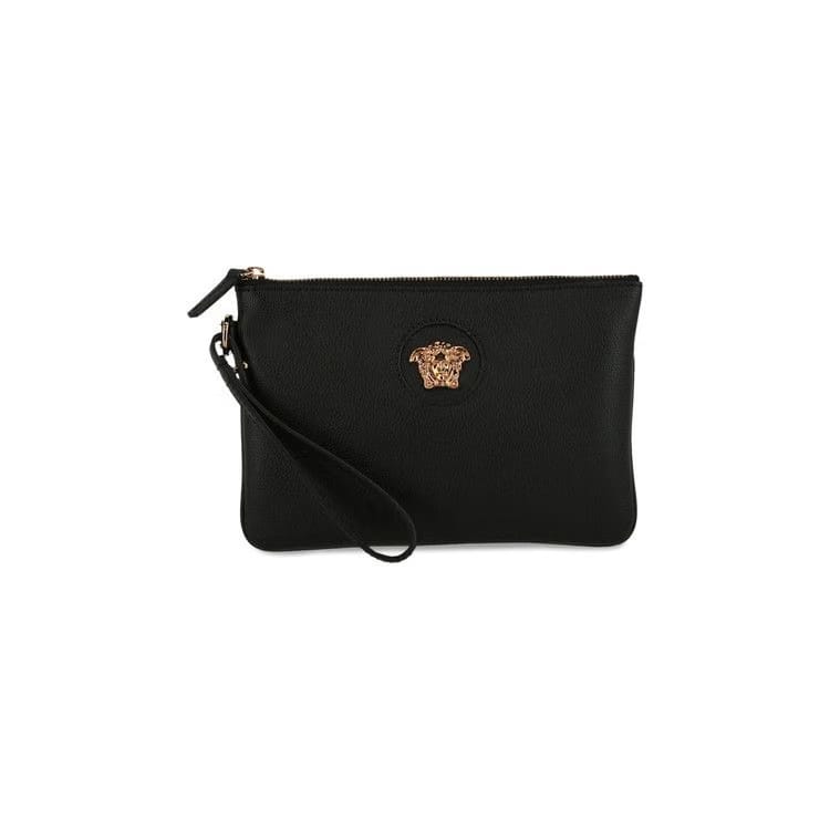 Versace La Medusa Leather Pouch Black