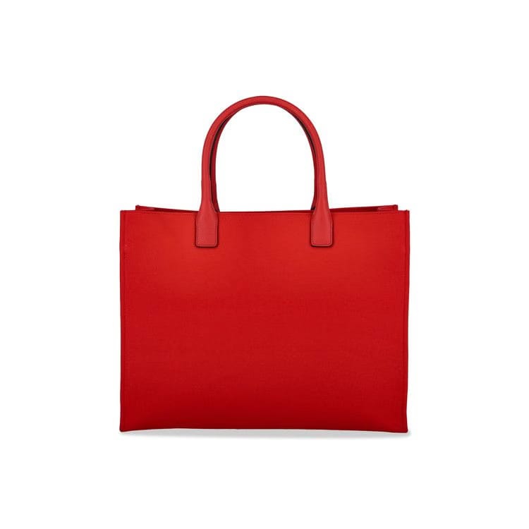 Versace La Medusa Canvas Tote Bag Red