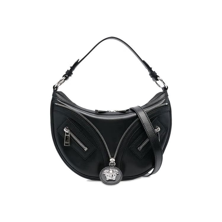 Versace Small Repeat Shoulder Bag Black Palladium