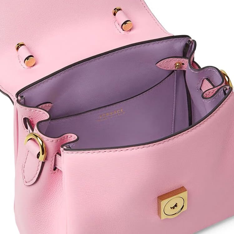 Versace La Medusa Small Handbag Baby Pink/Versace Gold