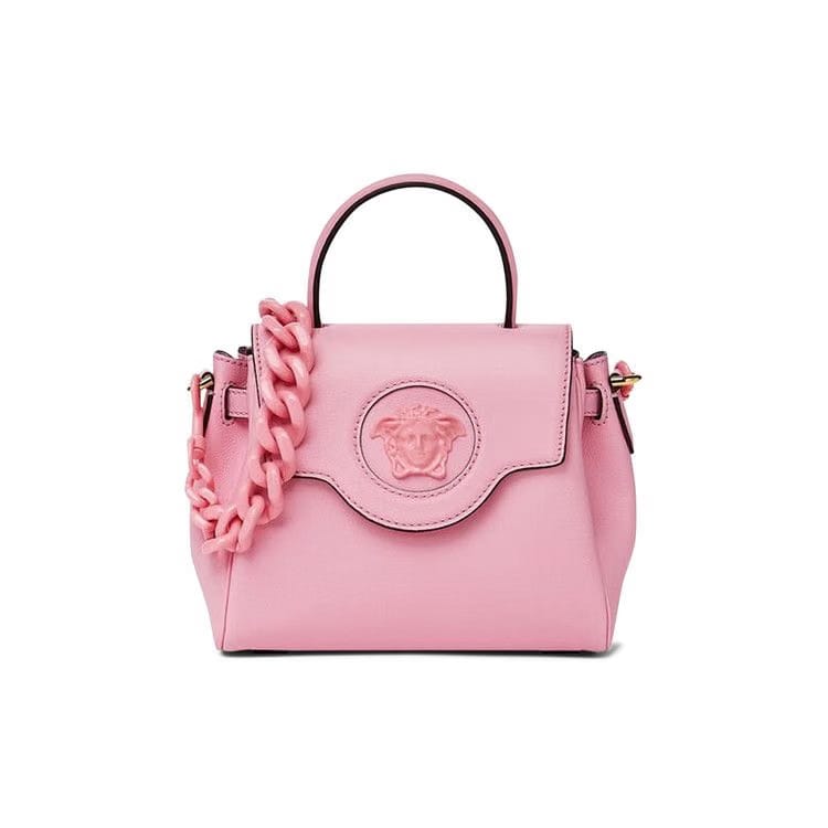 Versace La Medusa Small Handbag Baby Pink/Versace Gold