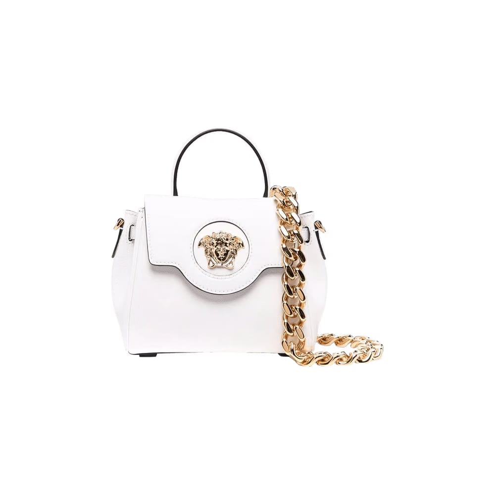 Versace La Medusa Small Handbag Optical White/Versace Gold
