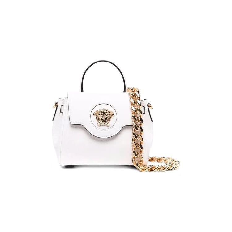 Versace La Medusa Small Handbag Optical White/Versace Gold