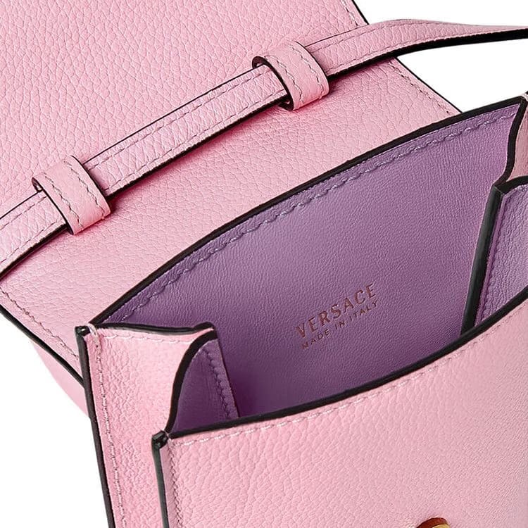 Versace La Medusa Phone Holder Mini Bag Baby Pink/Versace Gold