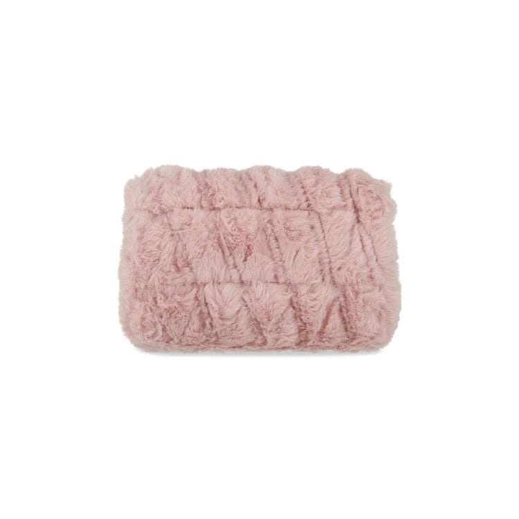 Versace Virtus Faux Fur Crossbody Bag Pink