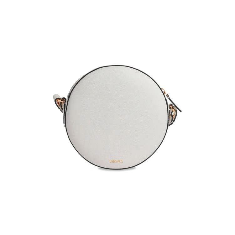 Versace La Medusa Round Crossbody Bag White
