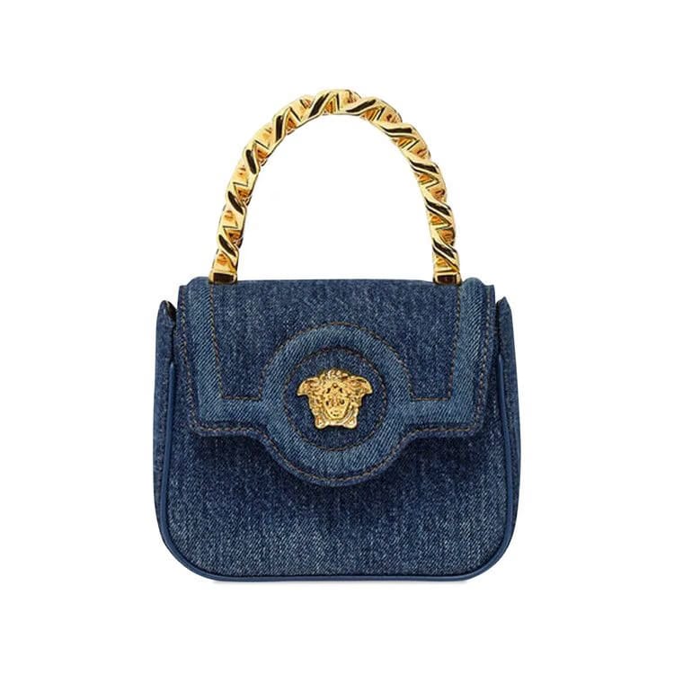 Versace La Medusa Mini Bag Navy Blue/Gold