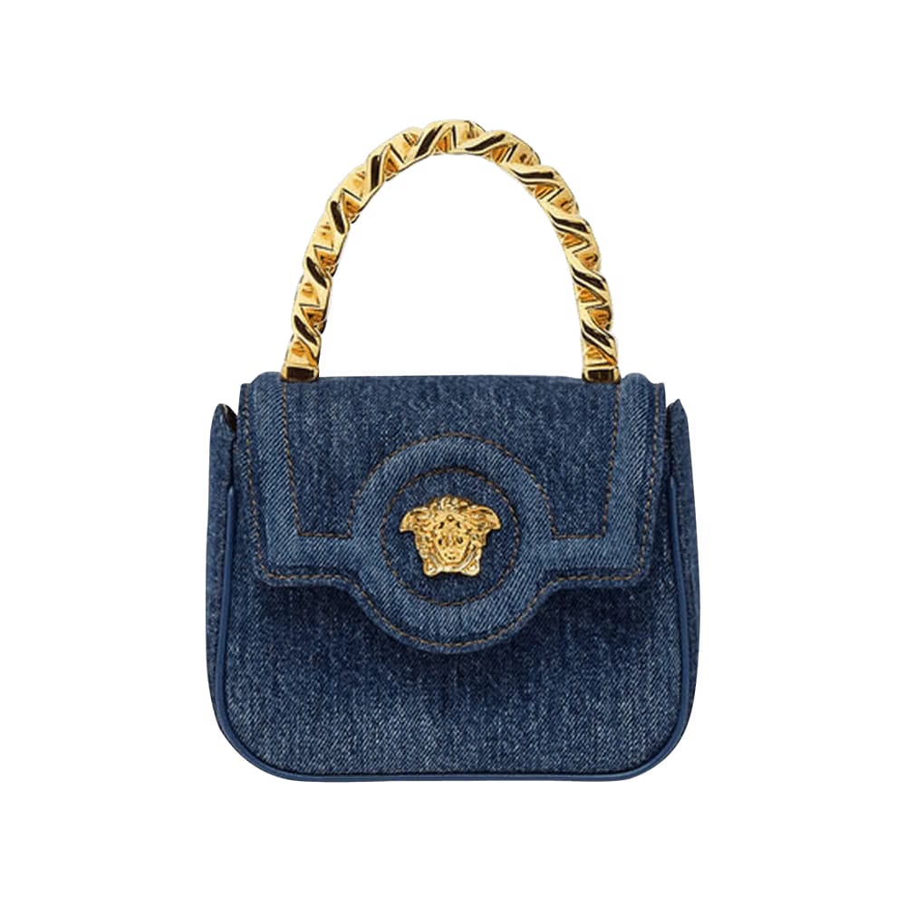 Versace La Medusa Mini Bag Navy Blue/Gold