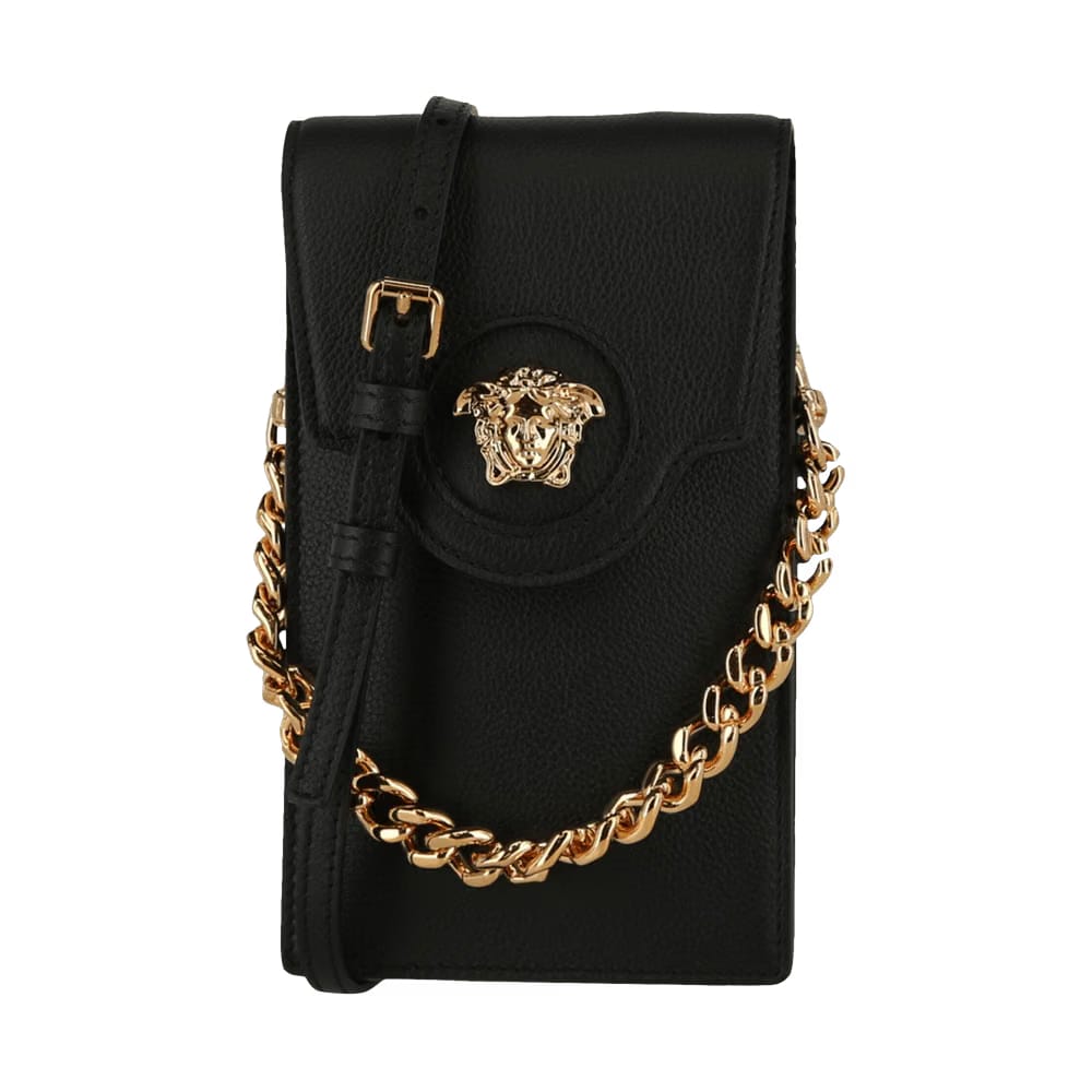 Versace La Medusa Phone Holder Mini Bag Black/Versace Gold