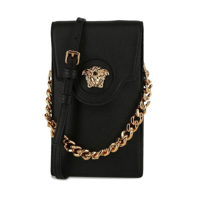 Versace La Medusa Phone Holder Mini Bag Black/Versace Gold