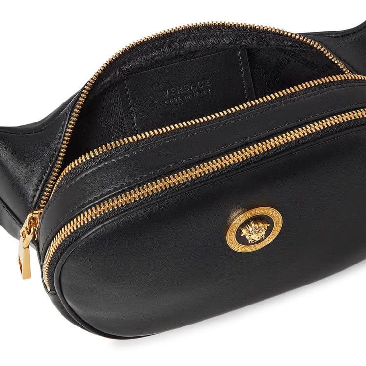 Versace Medusa Icon Belt Bag Black/Warm Gold