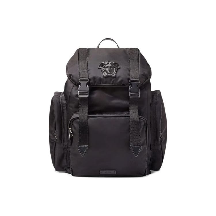 Versace La Medusa Baroccoflage Print Backpack Black
