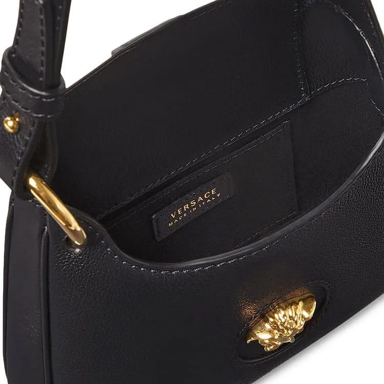 Versace La Medusa Mini Hobo Bag Black/Versace Gold