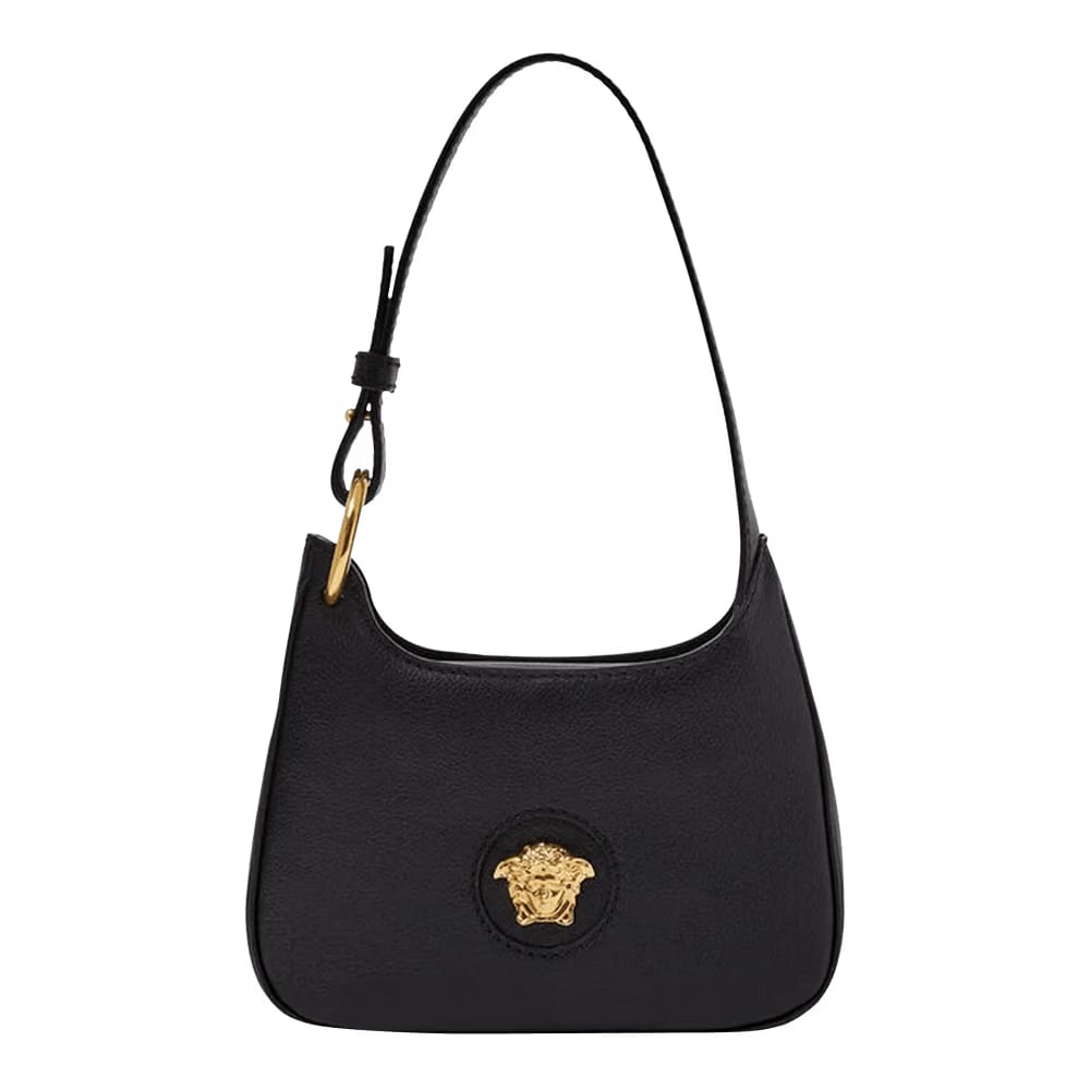 Versace La Medusa Mini Hobo Bag Black/Versace Gold