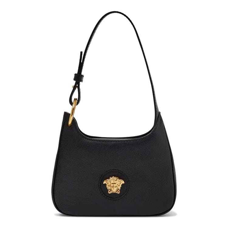 Versace La Medusa Mini Hobo Bag Black/Versace Gold